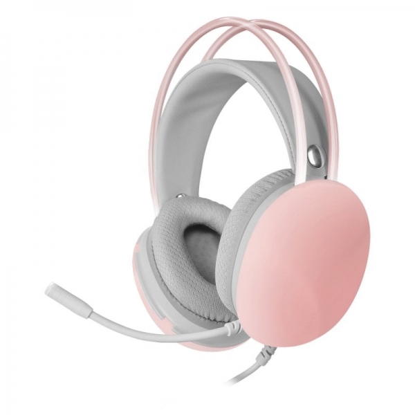 Mars Gaming Mh-Glow Auriculares - Sonido Envolvente - Iluminacion 360º Chroma Rgb - Drivers Hi-Fi Ultra-Bass 3D - Compatibilidad Universal - Color Rosa