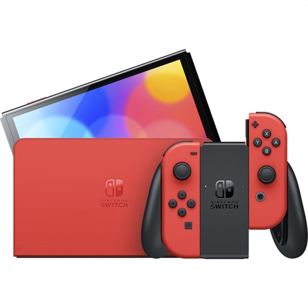 Nintendo Consola Nintendo Switch Oled Mario Edicion Roja - Incluye Base Y 2 Mandos Joy-Con - Color Rojo