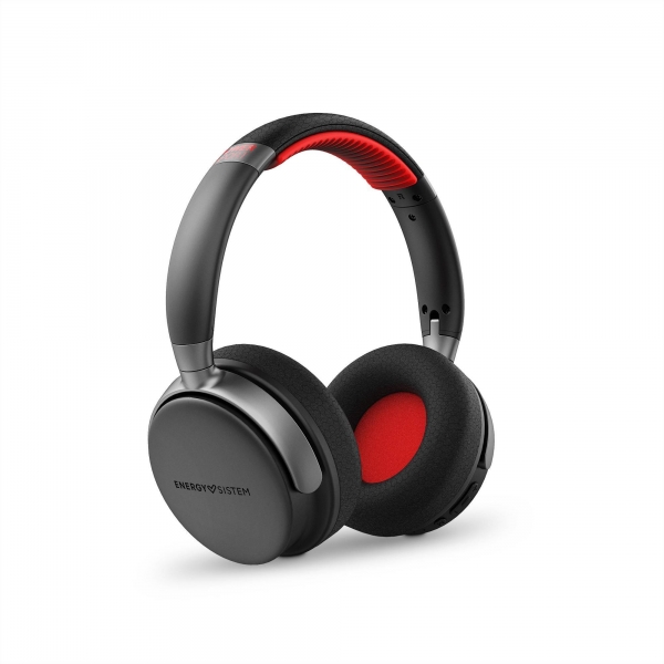 Energy Sistem Auriculares Bluetooth - 50H Autonomia - Ipx5 Resistente - Deep Bass - Almohadillas Intercambiables - Diseño Plegable - Materiales Reciclados - Color Negro