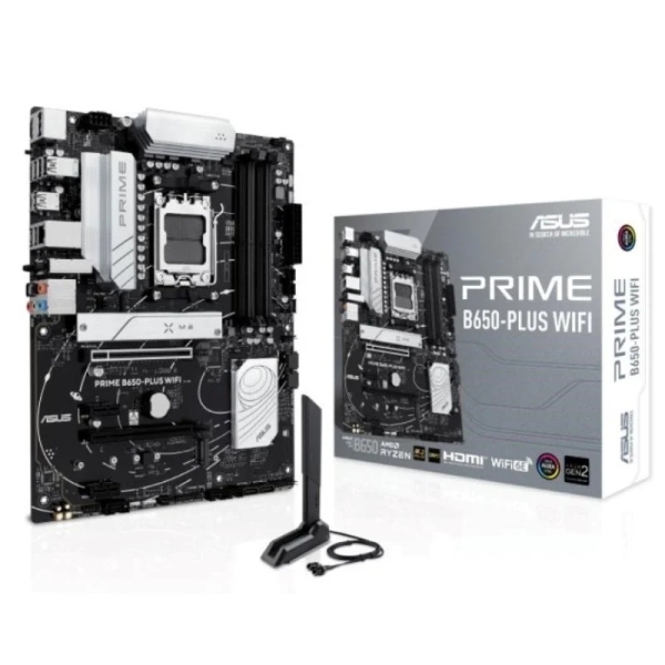 Asus Prime B650-Plus Wifi Placa Base Amd5 4X Ddr5 - Wifi, Bluetooth, Hdmi, M.2, Pcie 4.0, 4X Sata Iii, Usb 2.0, 3.2, Rj-45, Displayport, Factor Atx