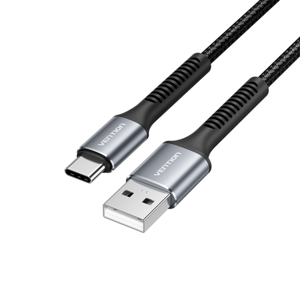 Vention Cable De Datos - Usb 2.0 A Usb-C - Aluminio - 480Mbps - 3A, 15W - Color Negro