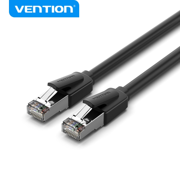 Vention Cable Ethernet Cat8 - 40000Mbps - 2000Mhz - Utp - Pvc - 26Awg - Color Negro
