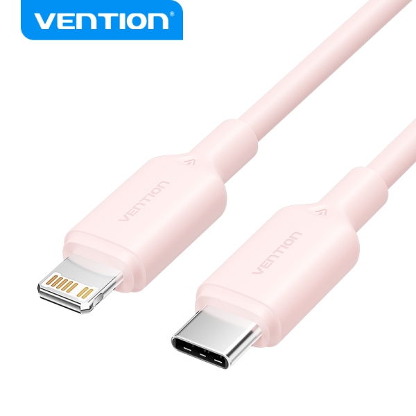 Vention Cable Usb 2.0 Tipo C A Lightning - Niquelado - 27W - 3A - Color Rosa