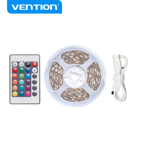 Vention Luces Led Rgb Control Remoto - Carga Usb - Facil Instalacion Y Uso - Color Varios