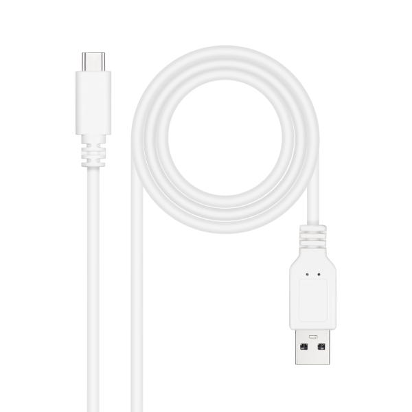 Nanocable Cable 2.0 3A Usb-C Macho A Usb-A Macho - Longitud 2M - Color Blanco