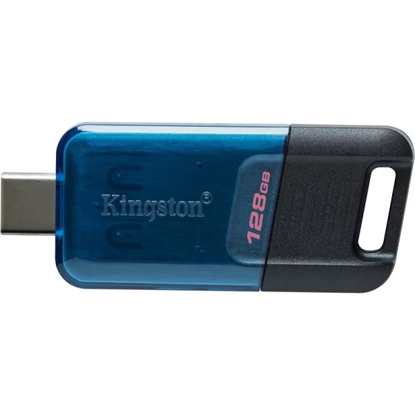 Kingston Datatraveler 80M Memoria Usb-C 3.2 Gen 1 128Gb - 200 Mb/S En Lectura - Color Azul/Negro (Pendrive)