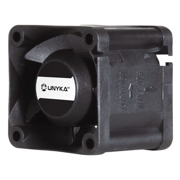 Unykach Server Ventilador 40Mm De Doble Bola - Velocidad Max. 6000Rpm - Conector De 4 Pines Con Control De Temperatura - Color Negro