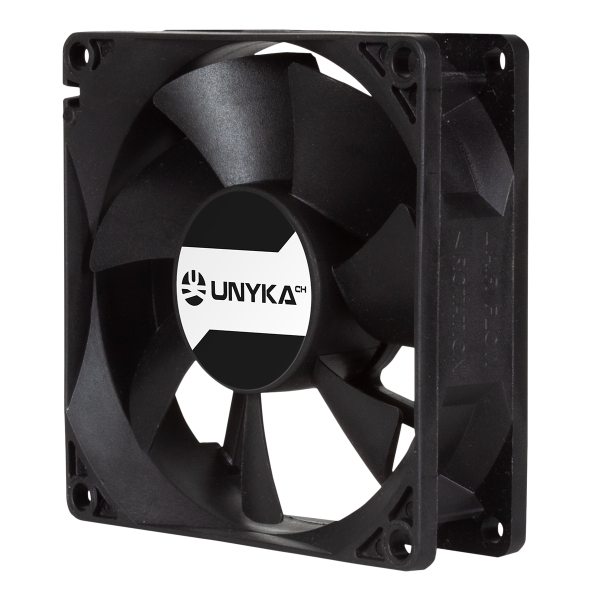 Unykach Server Ventilador 80Mm De Doble Bola - Velocidad Max. 2000Rpm - Conector De 4 Pines Con Control De Temperatura - Color Negro