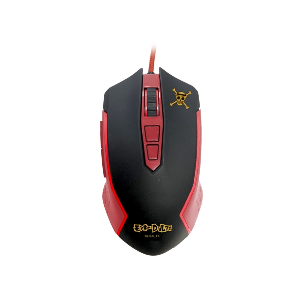 Fr-Tec One Piece Raton Usb Hasta 8000Dpi - Iluminacion Led Rojo - 5 Botones - Cable Trenzado - Color Rojo/Negro