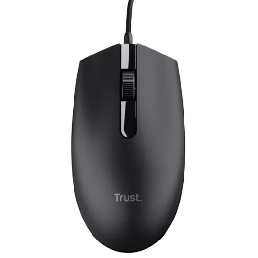 Trust Tm101 Eco Raton Usb 1200Dpi - Fabricado Con 50% De Plasticos Reciclados - 3 Botones - Uso Ambidiestro - Cable De 1.60M - Color Negro