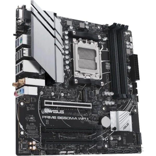 Asus Prime B650M-A Wifi Ii Placa Base Am5 Wi-Fi 6, M.2 Pcie 5.0, Realtek 2.5Gb Ethernet, Puertos Usb 3.2 Gen 2, Usb 3.2 Gen 1 Type-C® Frontal