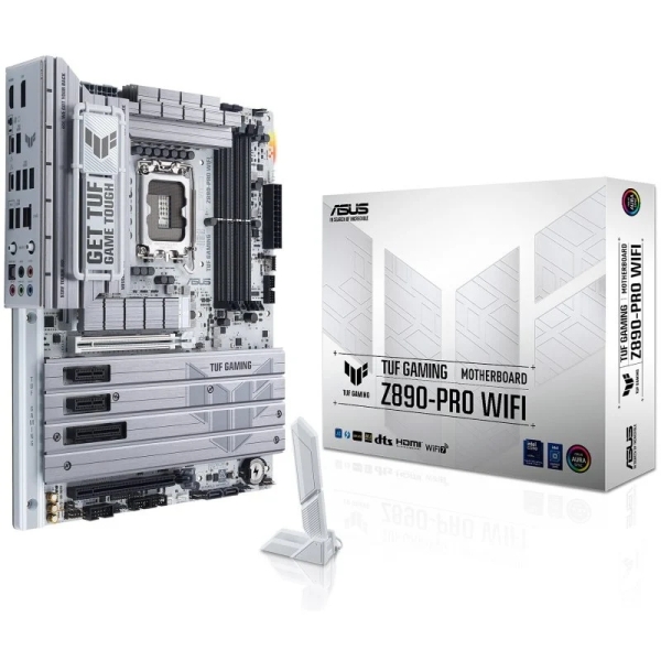 Asus Tuf Gaming Z890-Pro Wifi Placa Base Lga 1851 - Wifi 7, Bluetooth, Hdmi, Displayport, 4X Ddr5, 4X Sata Iii, 4X M.2, Pcie 4.0 Y 5.0, Thunderbolt, Usb 2.0, 3.2, Usb-C, Rj-45 - Factor De Forma Atx