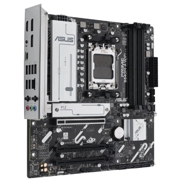 Asus Prime B840M-A Wifi Placa Base Am5 -Wifi, Bluetooth, 4X Ddr5, 3X M2, 4X Sata Iii, Pcie 3.0, 4.0, Usb 2.0, 3.2, Usb-C, Rj-45, Hdmi, Displayport - Factor De Forma Microatx