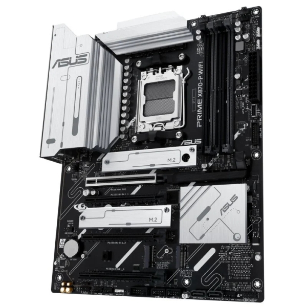 Asus Prime X870-P Wifi Placa Base Am5 -Wifi 7, Bluetooth, 4X Ddr5, 4X M2, 4X Sata Iii, Pcie 4.0, 5.0, Usb 2.0, 3.2, Usb-C, Rj-45, Hdmi, Displayport - Factor De Forma Atx