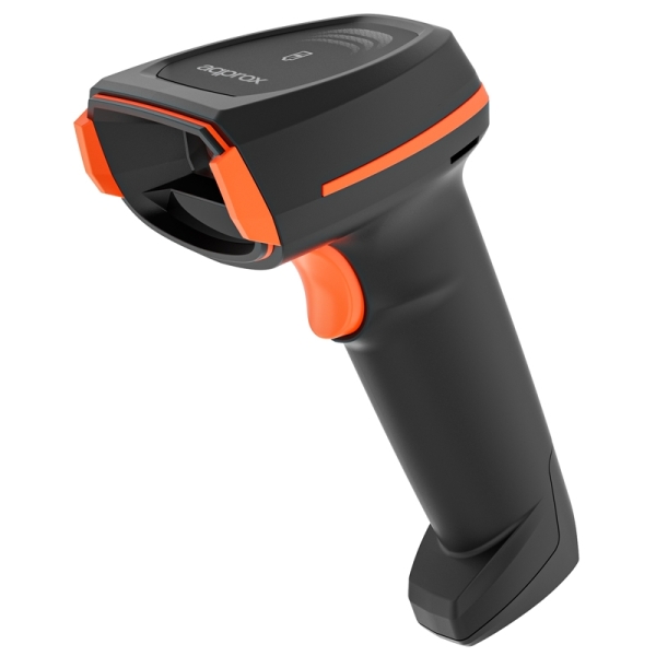 Approx Lector De Codigos De Barras 1D/2D Usb - Indicador Led, Beeper Y Vibracion - Velocidad De Escaneo 60Fps - Disparo Manual O Automatico - Color Negro/Naranja