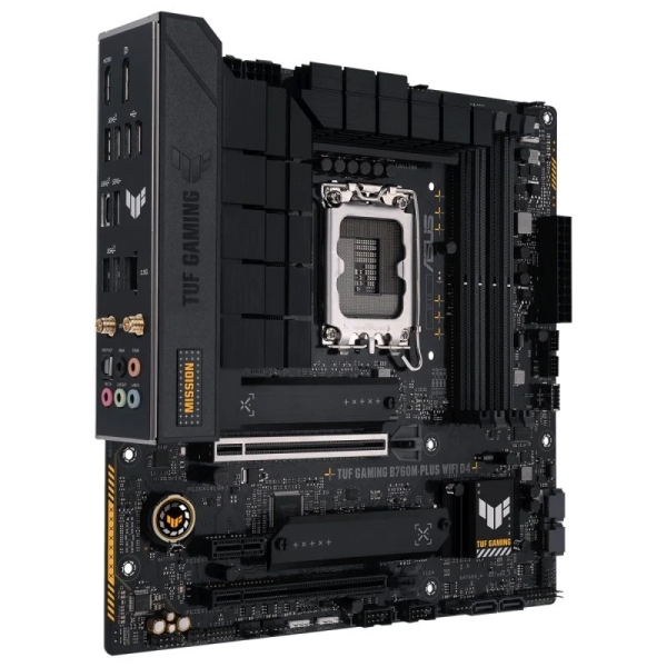 Asus Tuf Gaming B760M-Plus Wifi D4 Placa Base Lga 1700 - Wifi, Bluetooth, 4X Ddr4, 2X M.2, 4X Sata Iii, Pcie 4.0, 5.0 Rj-45, Usb-A, Usb-C - Factor De Forma Microatx