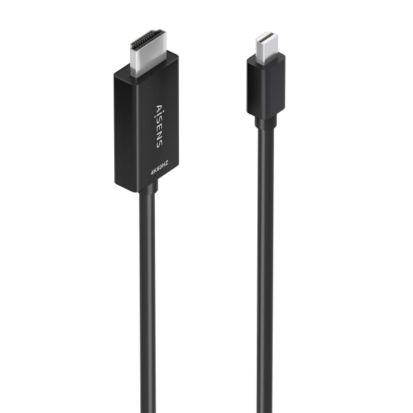 Aisens Cable Conversor Mini Dp A Hdmi 4K@60Hz - Mini Dp/M-Hdmi/M - 0.6M - Color Negro