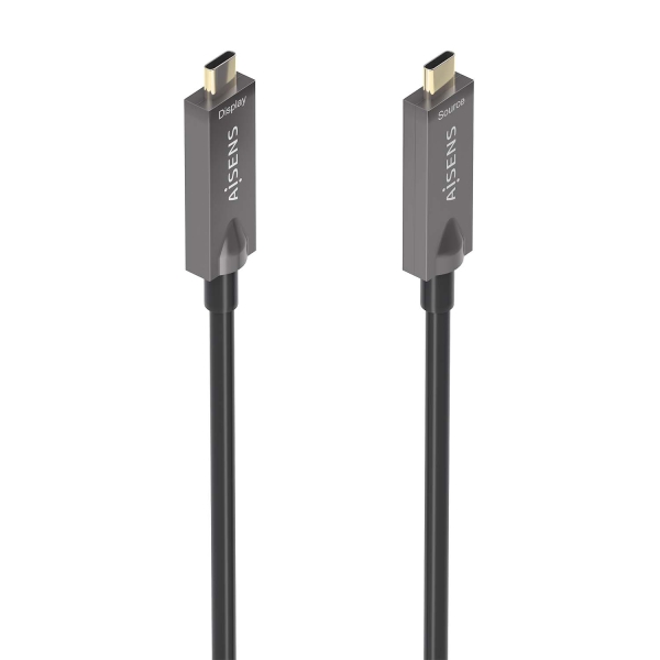 Aisens Cable Usb 3.1 Gen2 10Gbps Aoc 4K@60Hz 3A 60W E-Marker - Tipo Usb-C/M-Usb-C/M - 10M - Color Negro