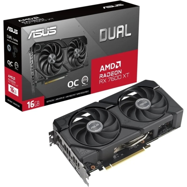 Asus Dual Radeon Rx 7600 Xt Oc Edition Tarjeta Grafica 16Gb Gddr6