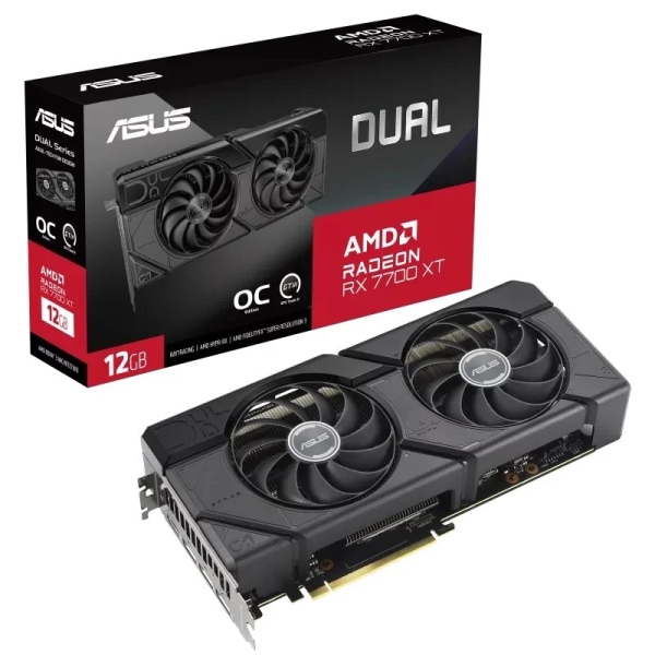 Asus Dual Radeon Rx 7700 Xt Oc Edition Tarjeta Grafica 12Gb Gddr6