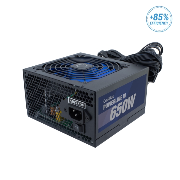 Coolbox Powerline Iii 650W Fuente De Alimentacion 650W Atx 12V - Pfc Activo - Ventilador 120Mm