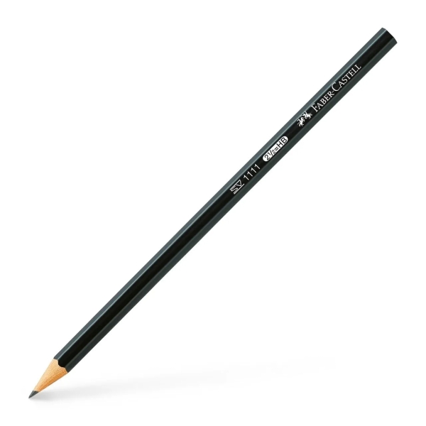 Faber-Castell Castell 1111 Lapiz De Grafito Hb - Mina Resistente A La Rotura - Cuerpo Con Acabado En Negro