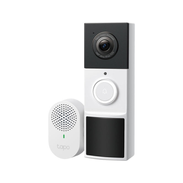 Tp-Link Tapo D210 Timbre Inteligente Con Video 2K 3Mp - Vision Nocturna - Angulo De Vision De 160º - Deteccion Y Notificaciones Con Ia - Sonido Bidireccional