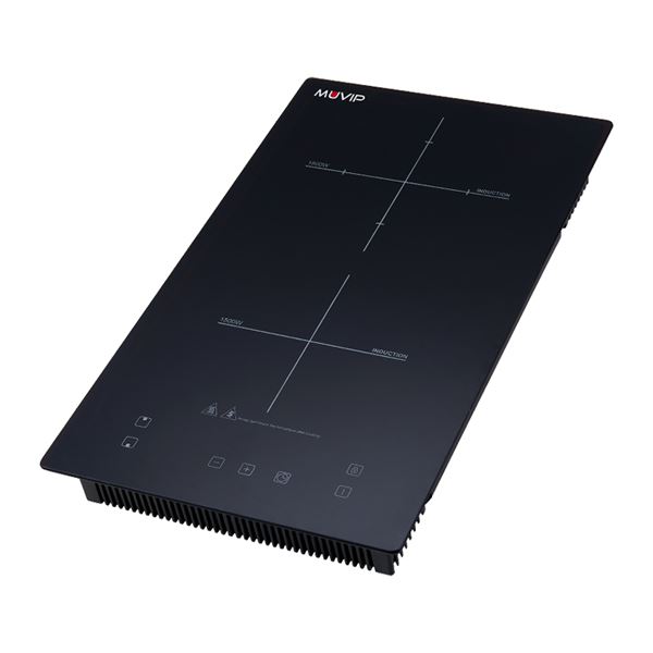 Muvip Cocina De Induccion Doble 2000W - 10 Niveles De Potencia - Apta Para Encastrar O Sobremesa - Temporizador - Control Contra El Sobrecalentamiento - Bloqueo Infantil