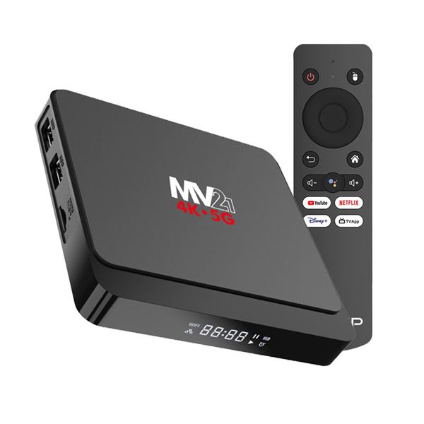 Muvip Mini Pc Smart Tv Mv21 4K 5G - Android 13 - Quad Core - 2Gb Ram - 16Gb - Color Negro