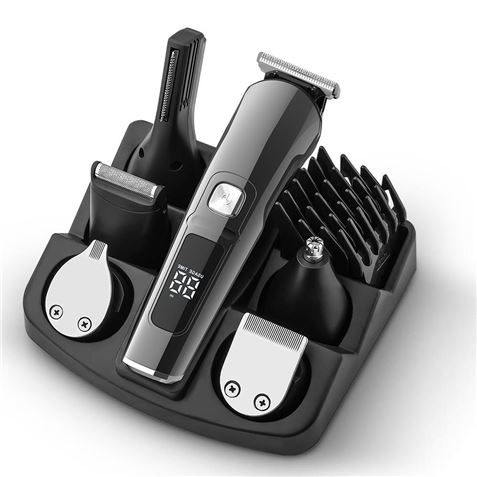 Xo Cf30 Cortapelos Recargable - 4 Cabezales Para Distintas Zonas - 10 Accesorios - 2 Velocidades - Display - Color Negro