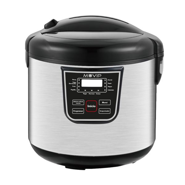 Muvip Olla A Presion Electrica - 5 Litros - 11 Programas Disponibles - 900W - Display Led - Acero Inoxidable - Totalmente Desmontable - Control De Tiempo Y Temperatura