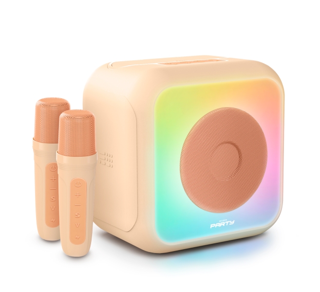 Bigben Altavoz Bluetooth - Dos Microfonos Inalambricos - Potencia Musical 30W - Color Naranja