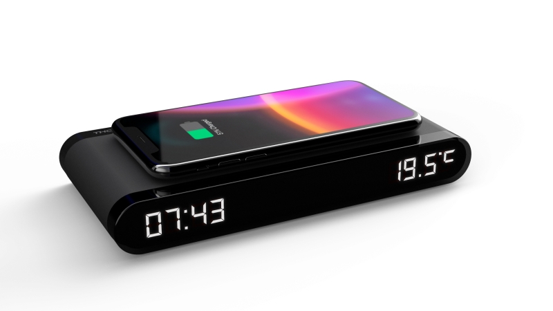 Thomson Ct550I Despertador 15W - Cargador Induccion - Usb Y Temperatura - Color Negro