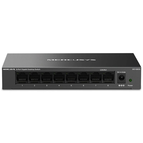 Mercusys Switch 8 Puertos Gigabit Rj45 10/100/1000Mbps Con Auto-Negociacion - Plug & Play - Tecnologia Verde