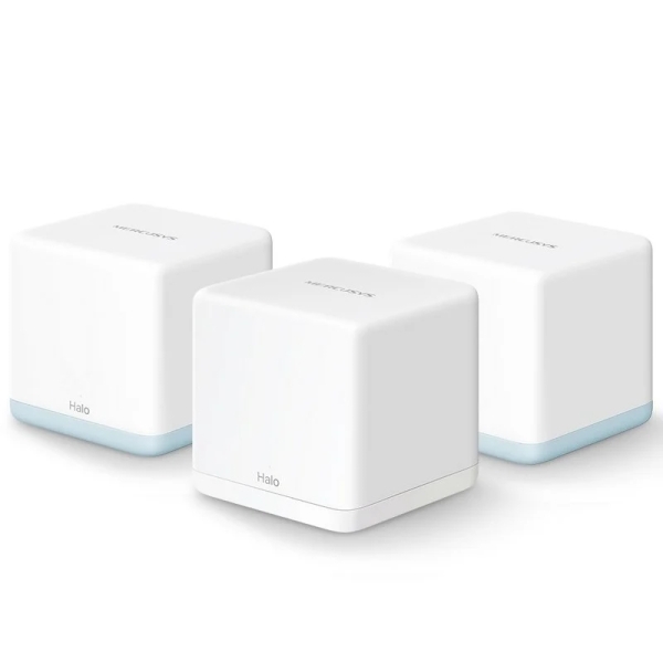 Mercusys H32G Sistema Wi-Fi 5 Mesh Ac1200 Dual Band - 3 Unidades Halo - Cobertura Hasta 320 M² - Color Blanco