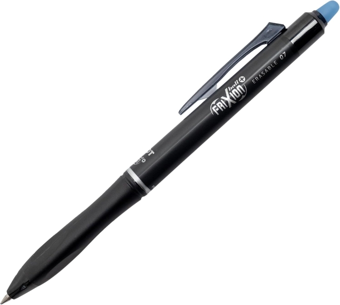 Pilot Frixion Ball Plus Boligrafo Borrable - Punta De 0.7Mm Y Trazo De 0.35Mm - Recargables - 80% De Plastico Reclclado - Color Azul