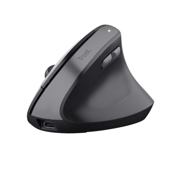 Trust Raton Inalambrico Usb - Tecnologia Silent Click - 6 Botones - Recargable Por Usb-C - Color Negro