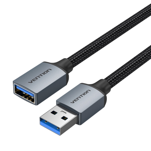 Vention Cable Usb-A 3.0 Macho A Usb 3.0 Hembra - 2M - Trenzado - Color Gris