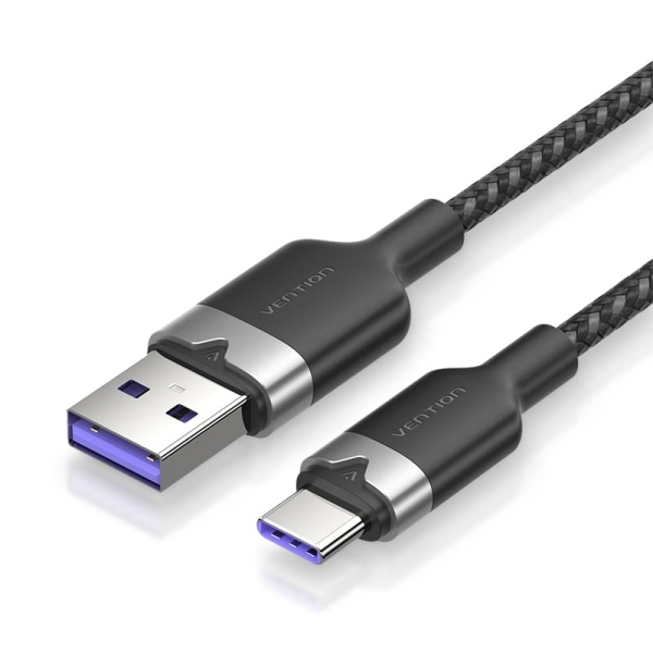 Vention Cable Usb-C 2.0 A Usb-A 6A 100W - 1M - Trenzado - Color Negro