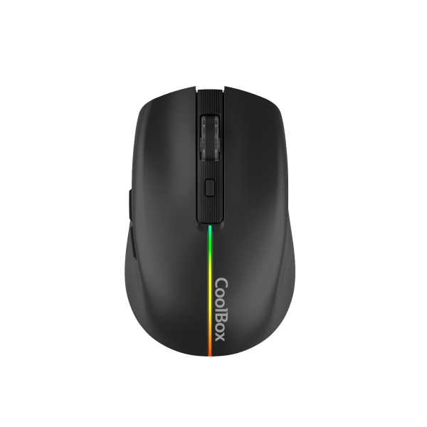 Coolbox W01 Raton Gaming Inalambrico 1600Dpi - 6 Botones - Iluminacion Rgb - Color Negro
