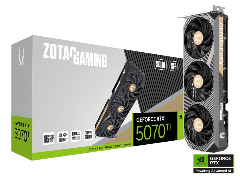 Zotac Geforce Rtx 5070 Ti Gaming Solid Sff Tarjeta Grafica 16Gb Gddr7 Dlss4