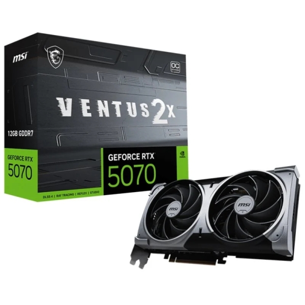Msi Geforce Rtx 5070 Ventus 2X Oc Tarjeta Grafica 12Gb Gddr7 Reflex 2 Rtx Ai Dlss4