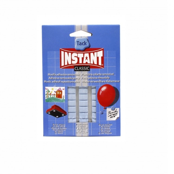 Instant Tack Classic Pack De Masilla Adhesiva 50Gr - Para Pegar Sobre La Mayoria De Superficies - Color Azul