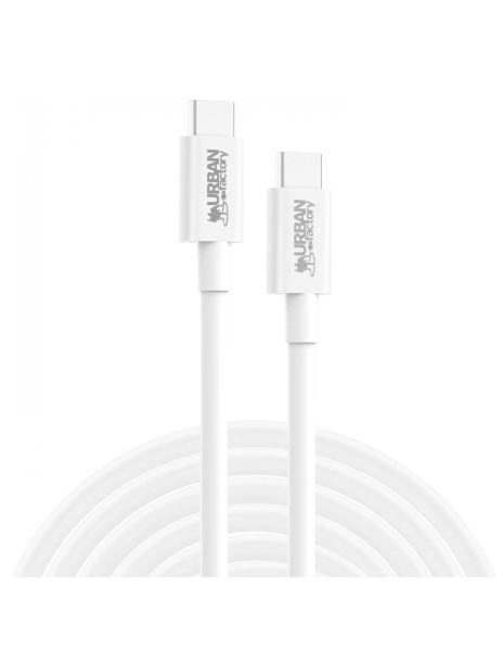 Urban Factory Cable Usb-C Macho A Usb-C Macho - 2M - 65W - 480Mbps - Color Blanco