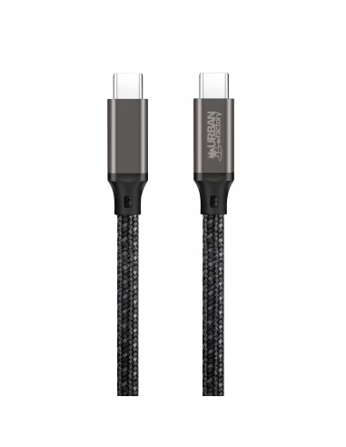 Urban Factory Cable Usb-C Macho A Usb-C Macho - 2M - 240W E-Marker - 10Gbps - Color Gris Oscuro