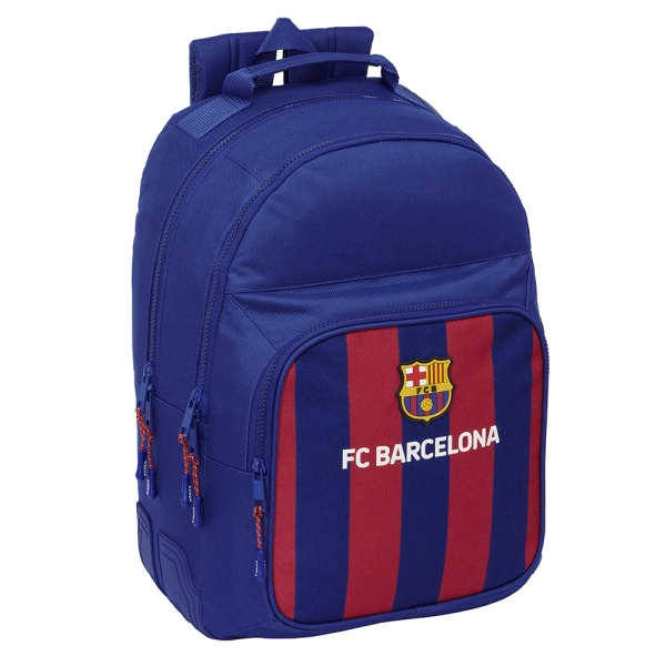 Safta F.c. Barcelona Mochila - Adaptable A Carro - 2 Compartimentos - Asa De Mano - 32X42X15Cm - Color Rojo Y Azul