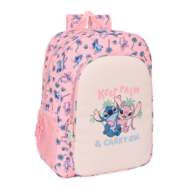 Safta Stitch Beach Mochila - Adaptable A Carro - Asa De Mano - 33X42X14Cm - Color Rosa