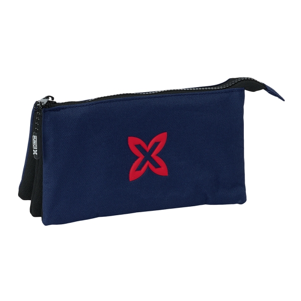 Safta Munich Basicos Estuche Portatodo - 3 Compartimentos - 22X12X3Cm - Color Azul Marino