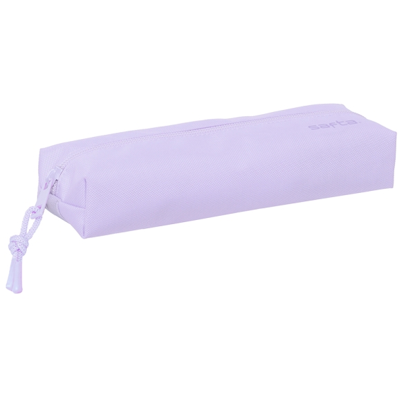 Safta Estuche Portatodo De 22Cm - 1 Compartimento - Rectangular - Goma Elastica Trasera - 22X4X7Cm - Color Lavanda