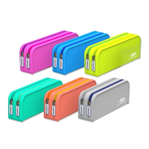 Lagart Portatodo De Silicona Con 2 Compartimentos - Colores Surtidos